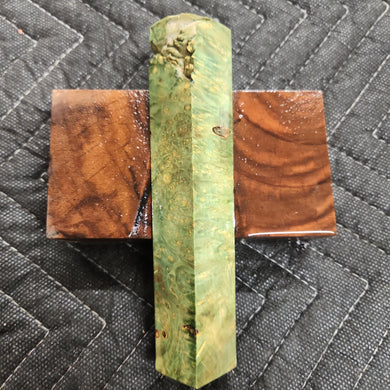Stabilized box elder burl pen blank
