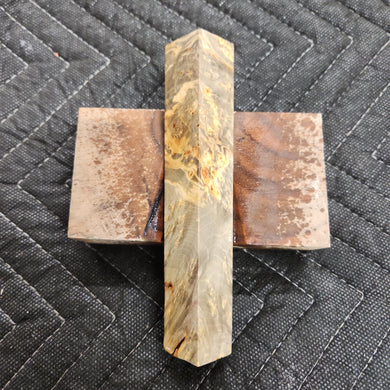 Stabilized box elder burl pen blank