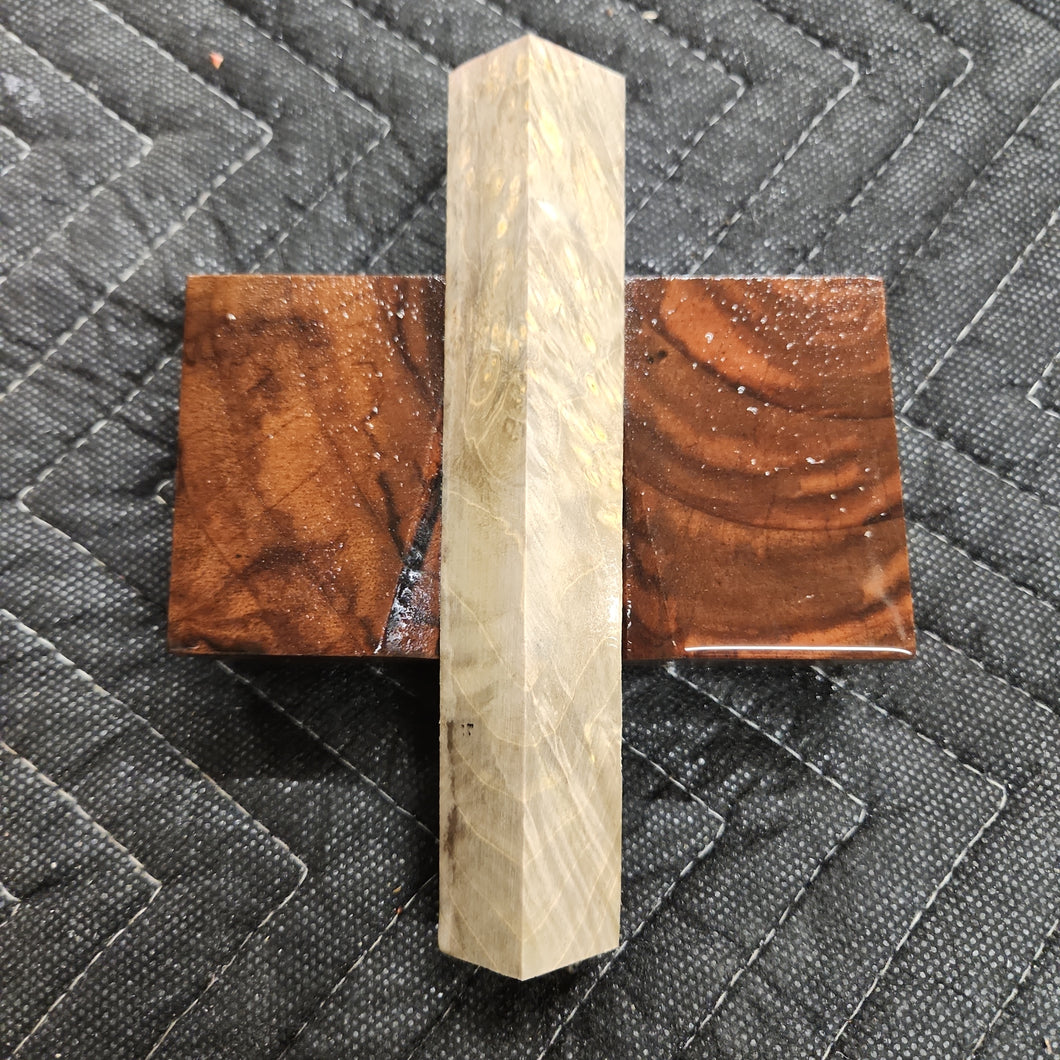 Stabilized box elder burl pen blank