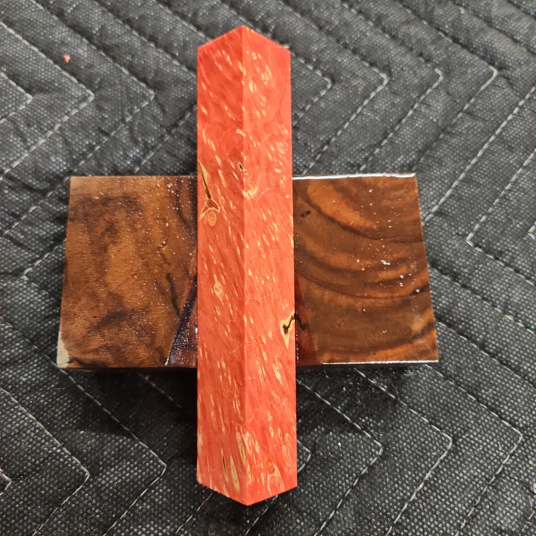 Stabilized box elder burl pen blank