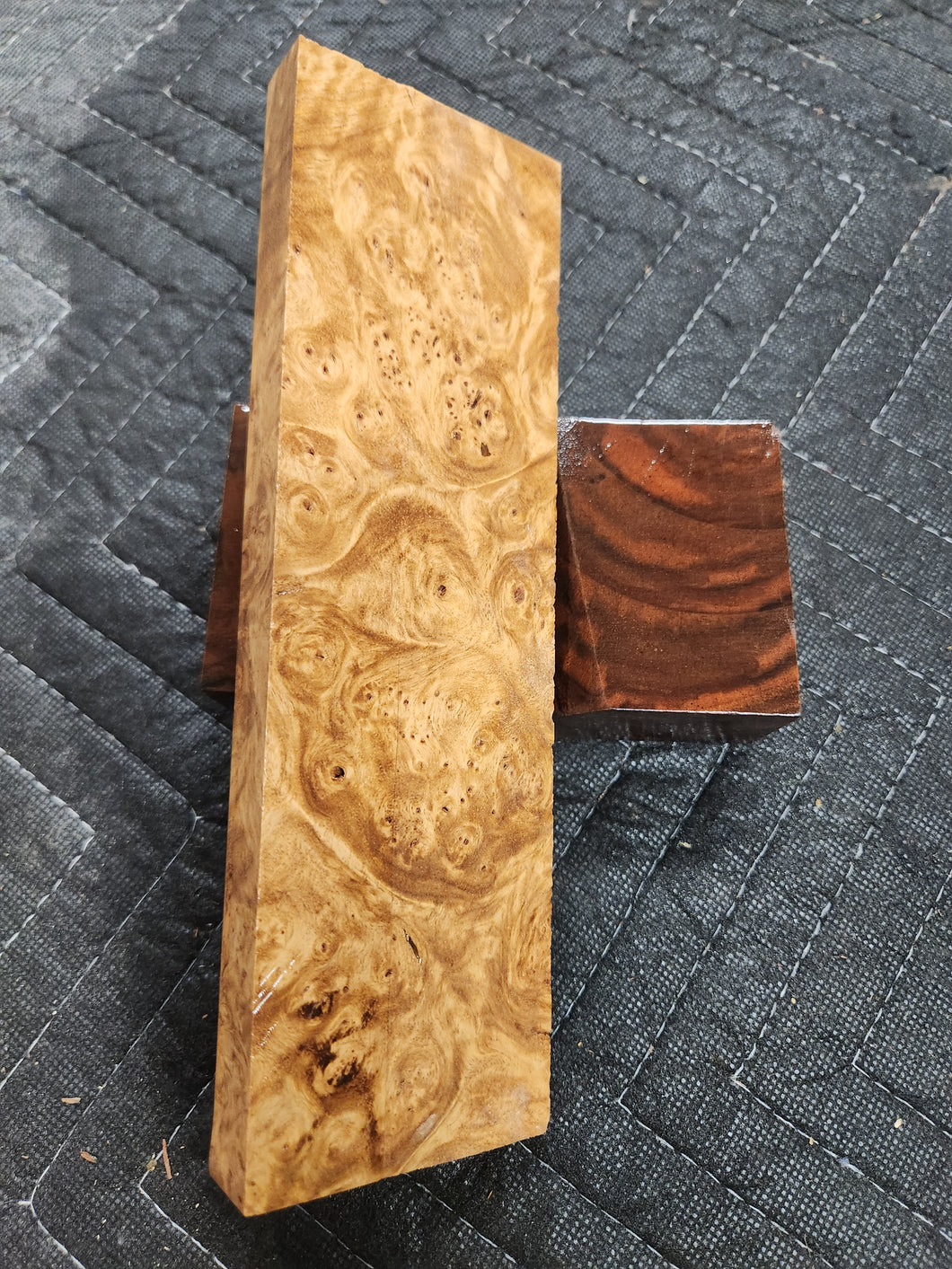 Almond Burl Knife Scale