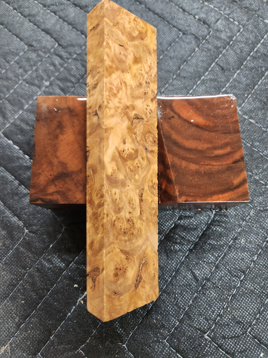 Almond Burl Knife Scale