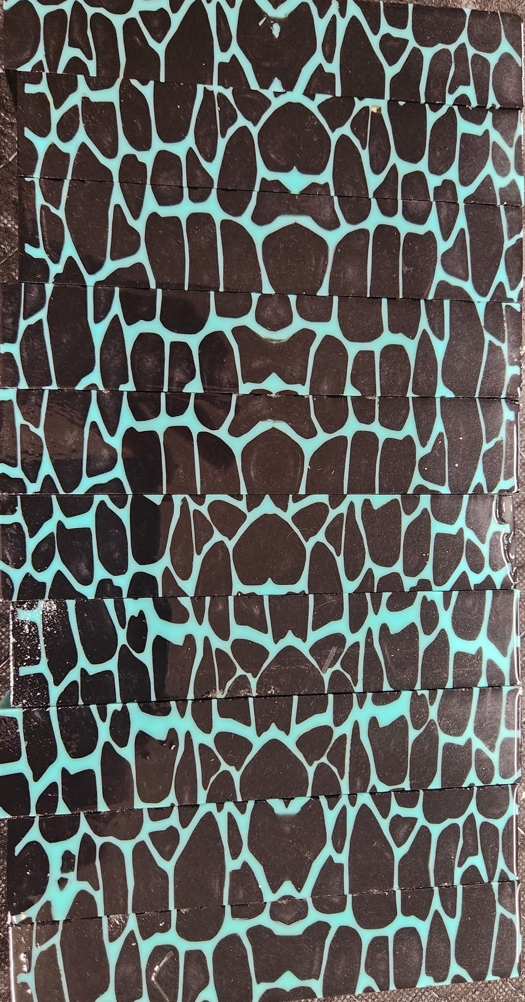 Panther Pen Blank Turquoise & Black Pearl