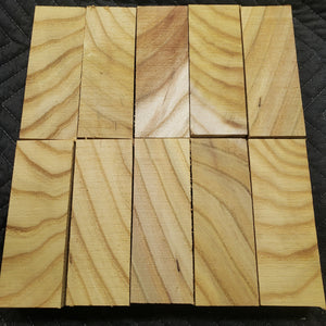 Yellow wood knife scale