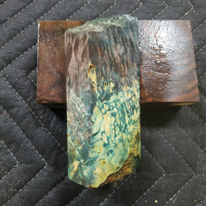 Casting box elder burl knife scale