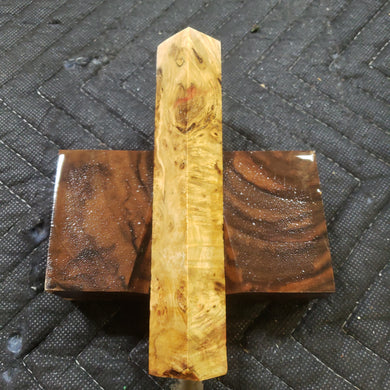 Stabilized box elder burl pen blank