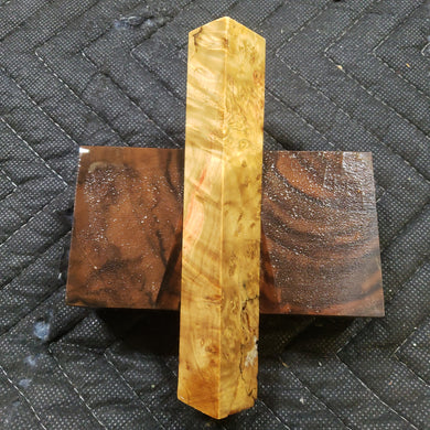 Stabilized box elder burl pen blank