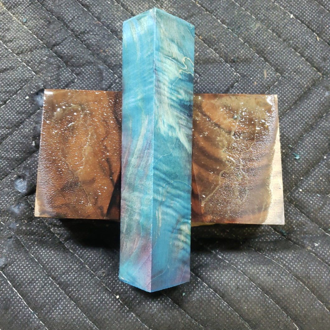 Stabilized box elder burl pen blank