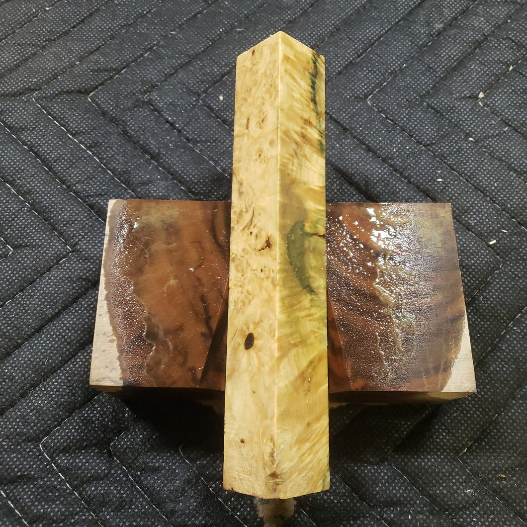 Stabilized box elder burl pen blank