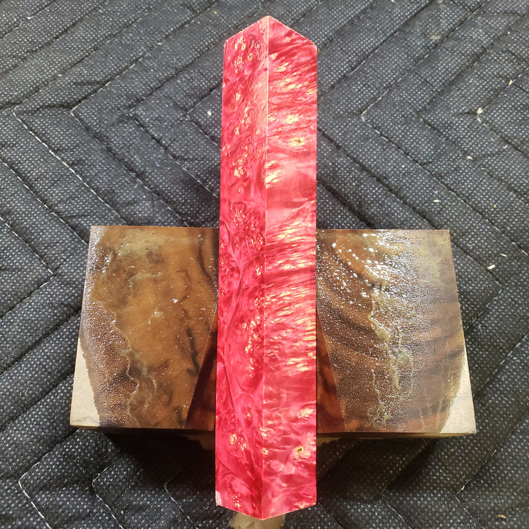 Stabilized box elder burl pen blank