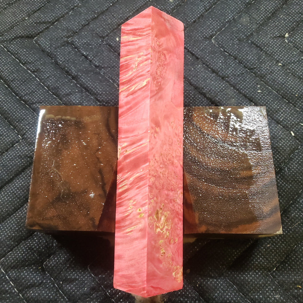 Stabilized box elder burl pen blank