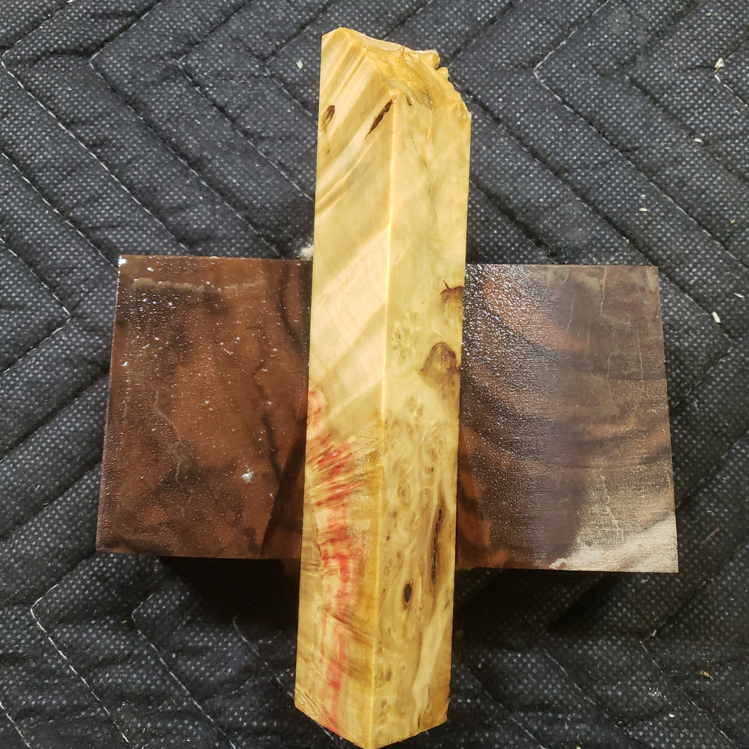 Stabilized box elder burl pen blank