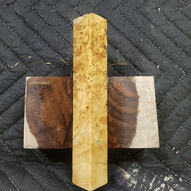 Stabilized box elder burl pen blank