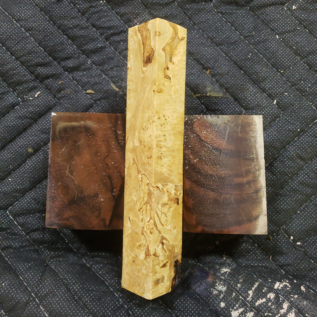 Stabilized box elder burl pen blank