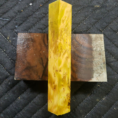 yellow cedar burl pen blank