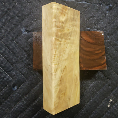 Poplar knife scale