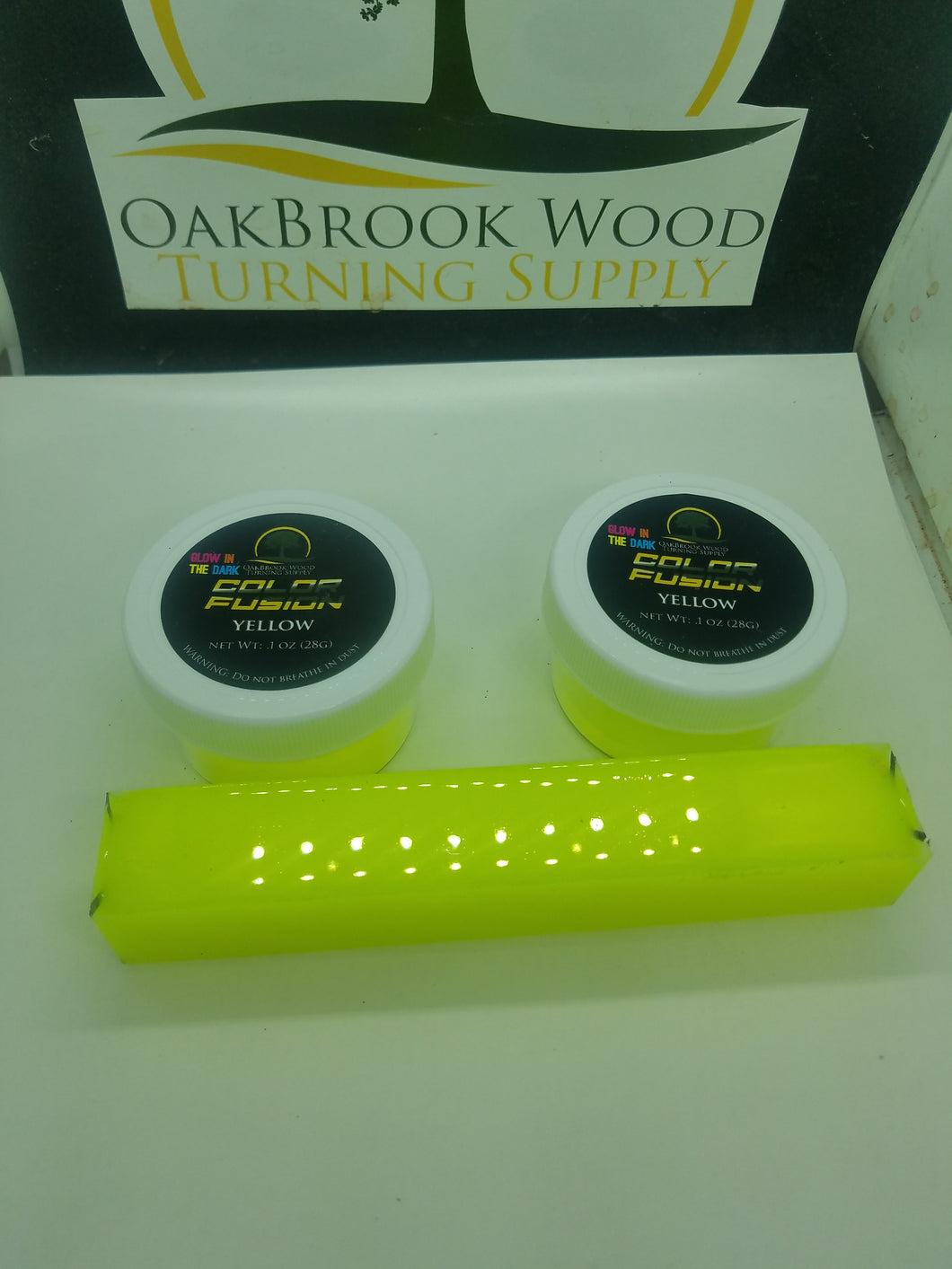 Color Fusion GLOW IN THE DARK YELLOW - Oakbrook Wood Turning Supply