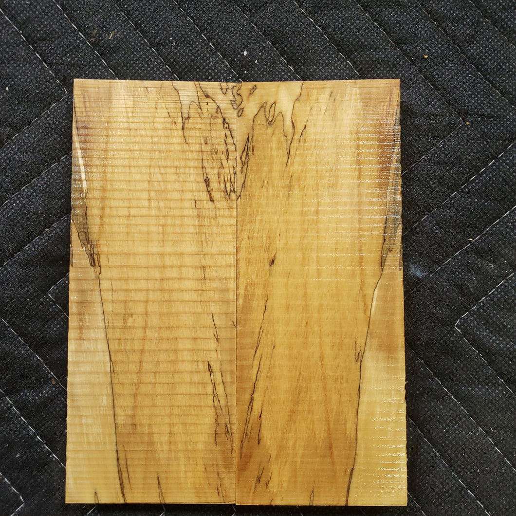 Stabilized box elder knife scale