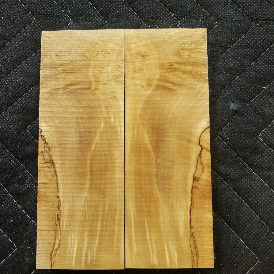 Stabilized box elder knife scale