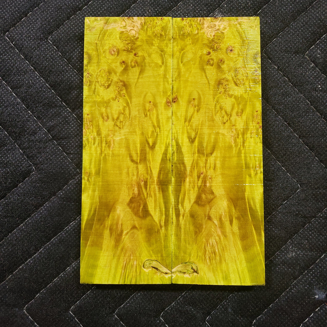 Stabilized box elder burl knife scale