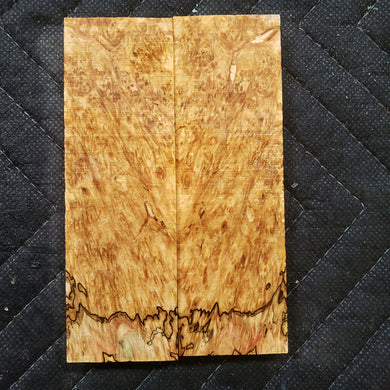 Stabilized box elder burl knife scale