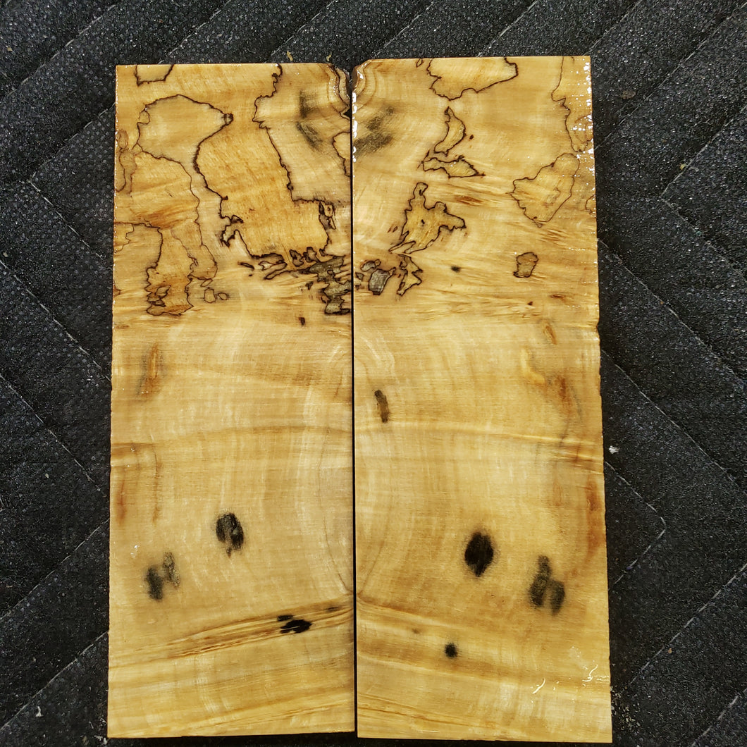 Stabilized box elder burl knife scale