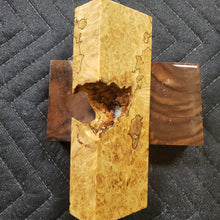Casting box elder burl knife scale