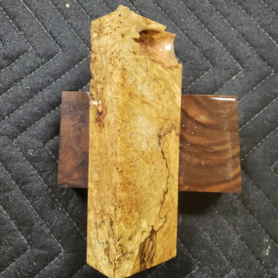 Casting box elder burl knife scale