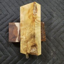 Casting box elder burl knife scale