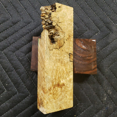 Casting box elder burl knife scale