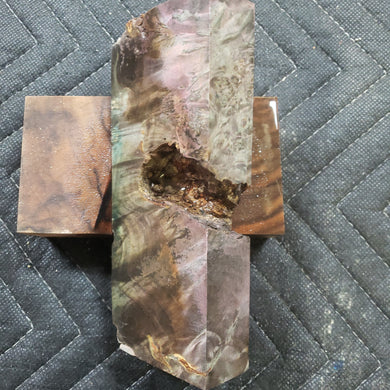 Casting box elder burl knife scale
