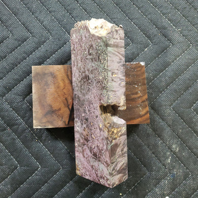 Casting box elder burl knife scale