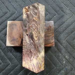Casting box elder burl knife scale