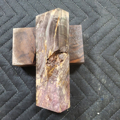Casting box elder burl knife scale