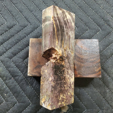 Casting box elder burl knife scale