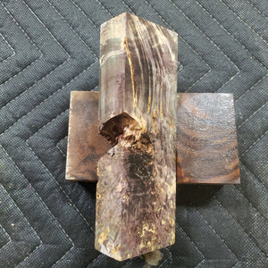 Casting box elder burl knife scale