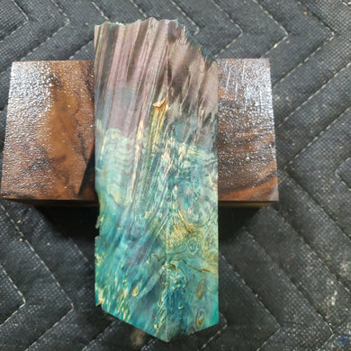 Casting box elder burl knife scale