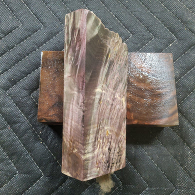 Casting box elder burl knife scale