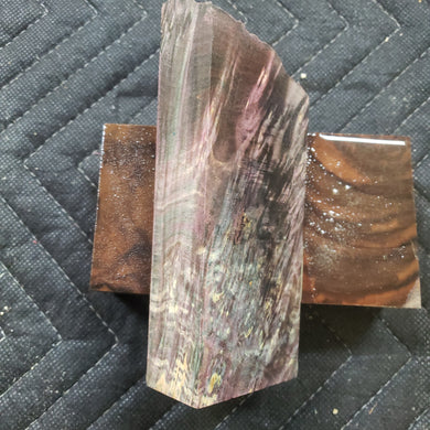 Casting box elder burl knife scale