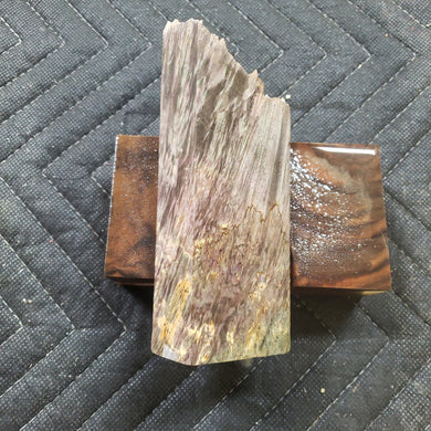 Casting box elder burl knife scale